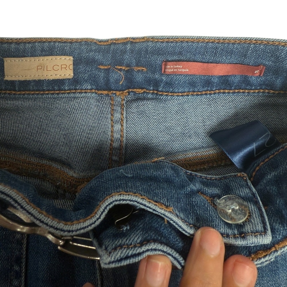 Pilcro Wide-Leg Flare Jeans in Blue - Picture 7 of 9
